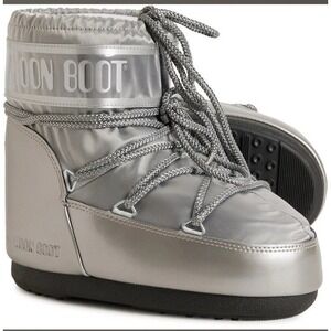 MOON BOOT Made in Europe Icon Low Glance Boots - Size 33/35 (US Size 3 - 4.5)